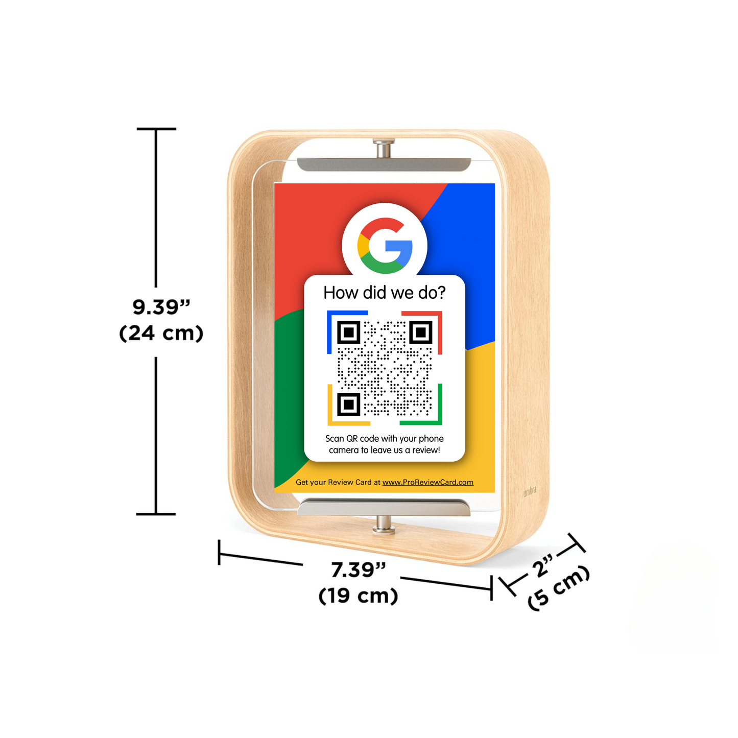 Google Review Stand - Rotating